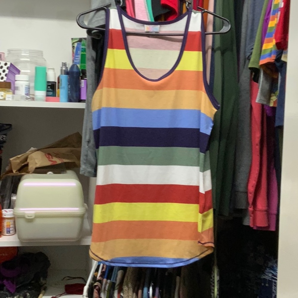 Lula roe rainbow tank top